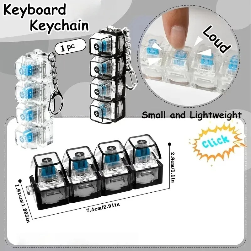 LED Keyboard Keychain Fidget T - огляд і ціна Party Games For Adults And Kids