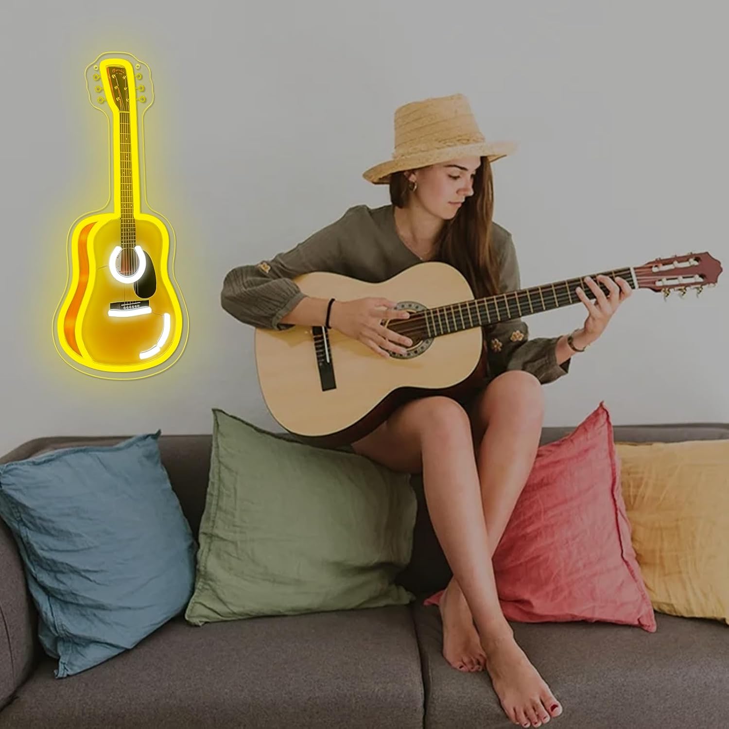 Acoustic Guitar LED Neon Sign  - огляд і ціна Party Games For Christmas