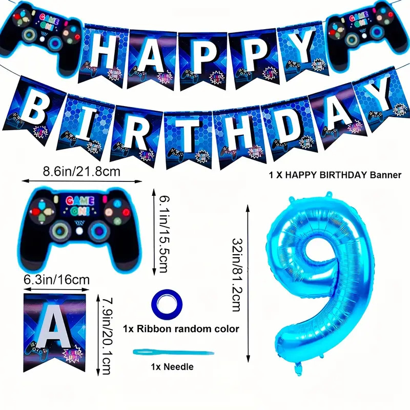 Video Game Balloons, Gaming Bl - огляд і ціна Party Games Night